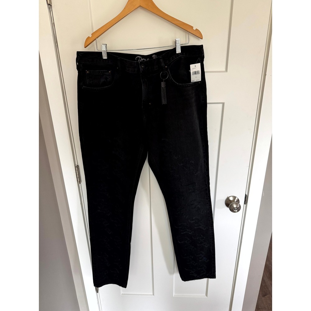 PRPS  Bruised Never Broken Men's Black Tonal Jeans E105P307F Size:38x33 NEW $298